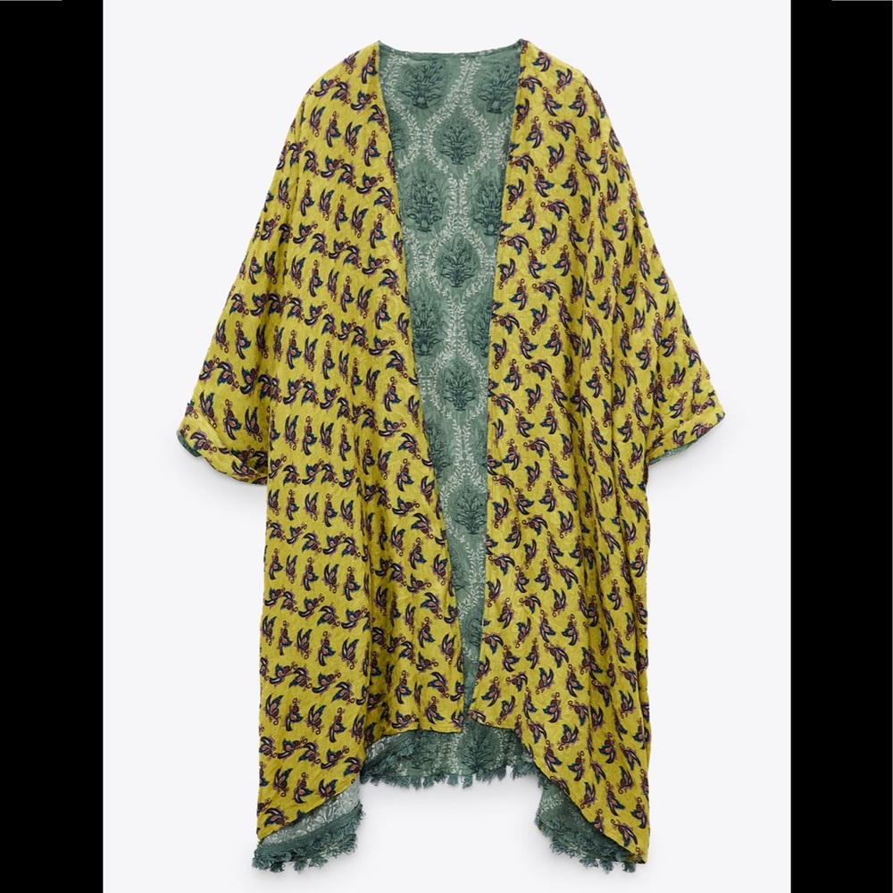 ZARA REVERSIBLE PRINTED KIMONO